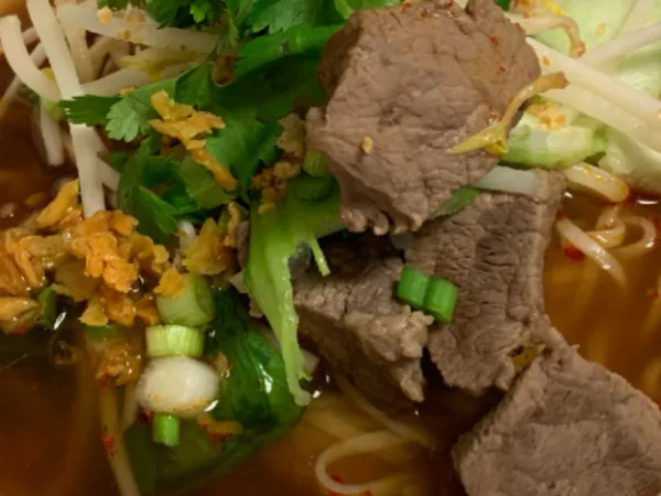 Halal beef noodle soup at Hanuman Thai Cafe Kirkland
